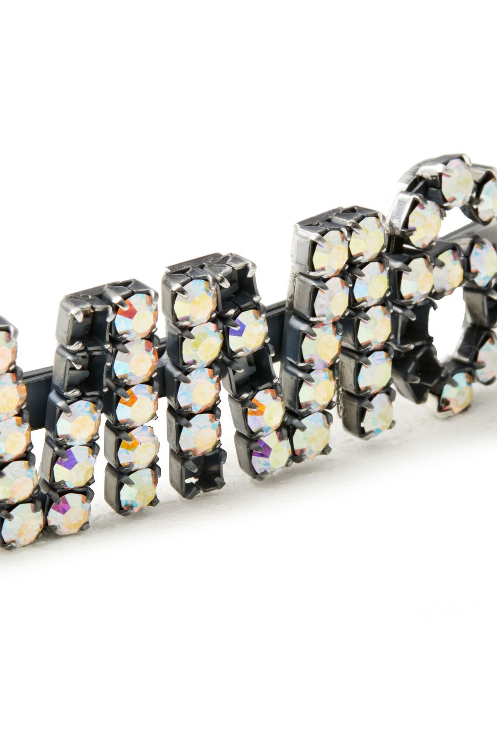 MM6 MAISON MARGIELA Gunmetal-tone crystal hair slide