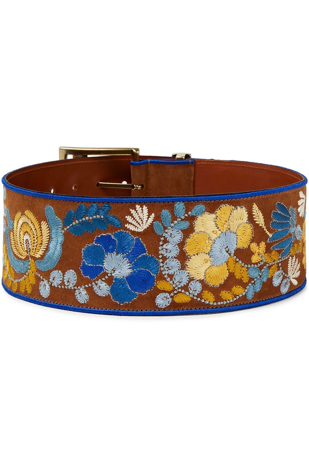 ETRO Embroidered suede belt