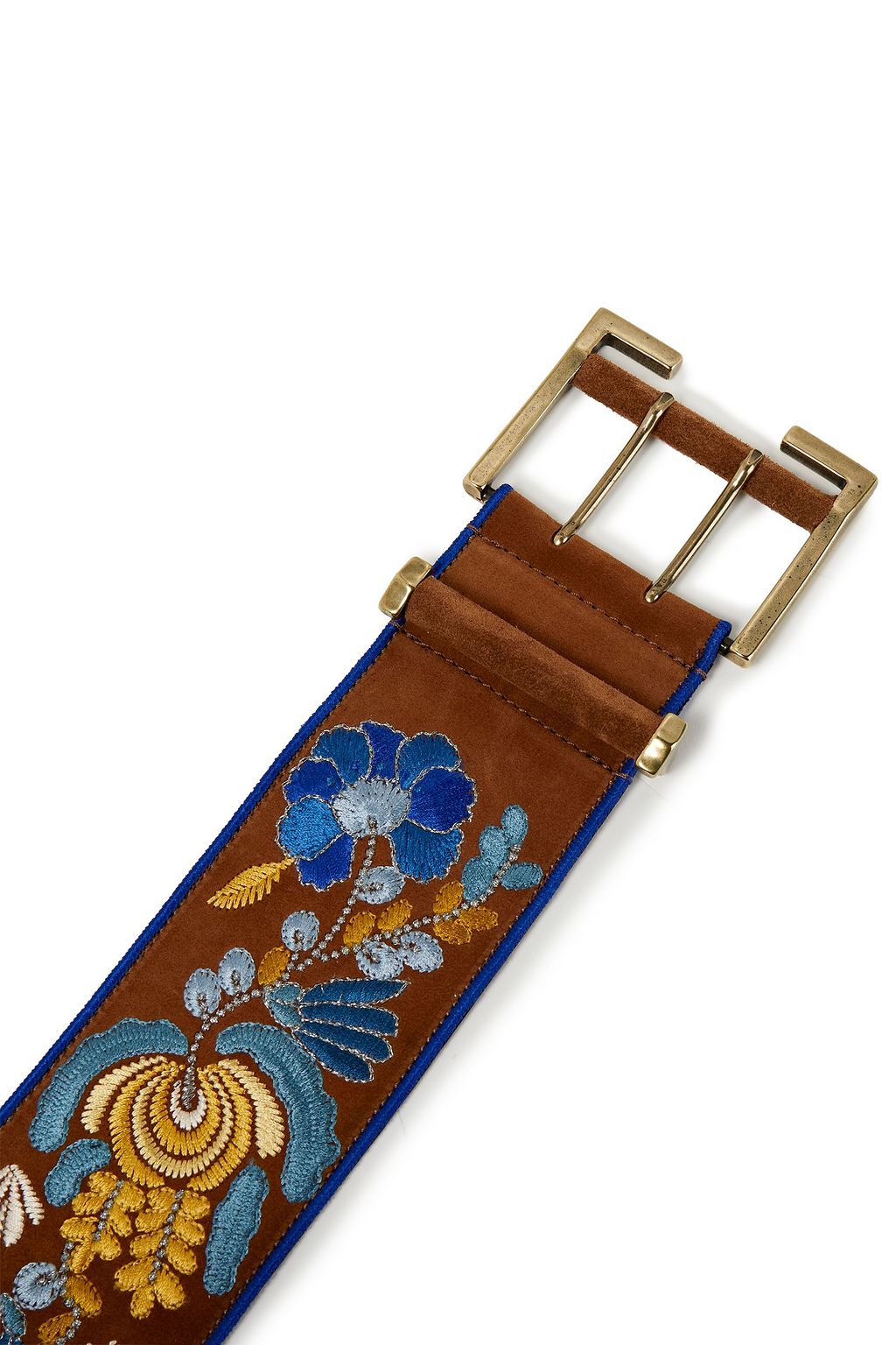 ETRO Embroidered suede belt