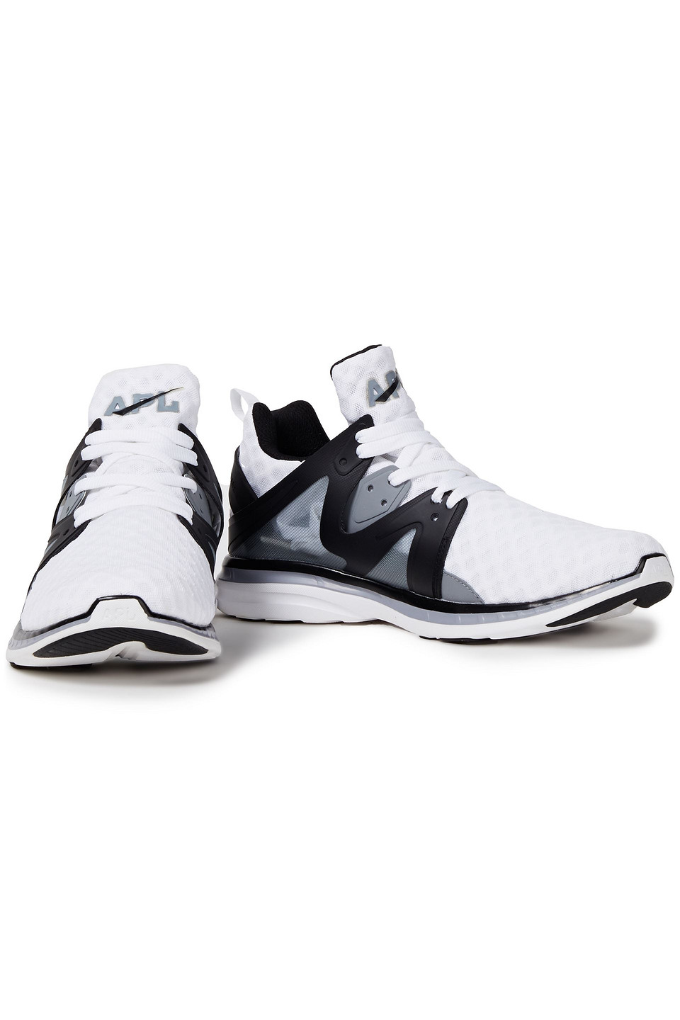 Apl Athletic Propulsion Labs Ascend Techloom Mesh And Rubber Trainers In White