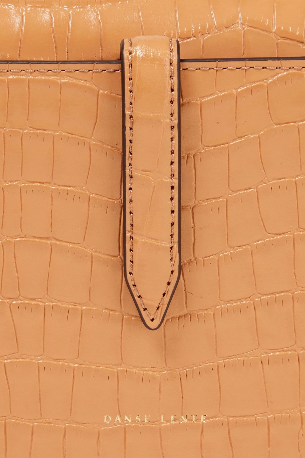 DANSE LENTE Croc-effect leather shoulder bag