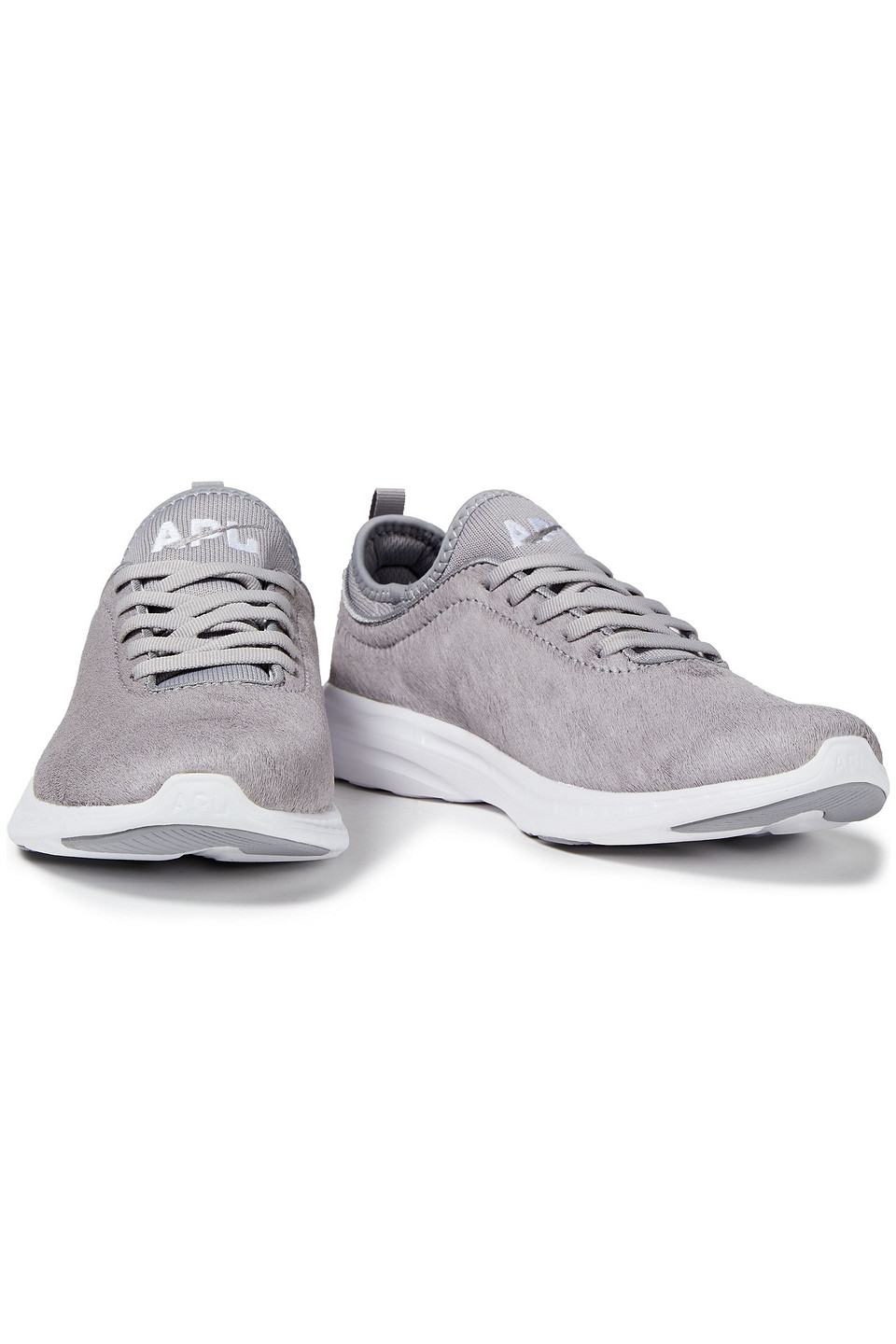 Apl Athletic Propulsion Labs Techloom Phantom Calf Hair Trainers In Grey