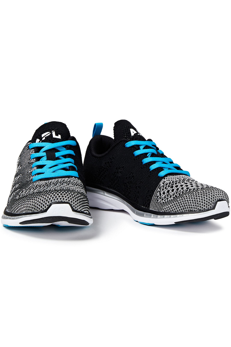 Apl Athletic Propulsion Labs Techloom Pro Metallic Mesh Trainers In Black