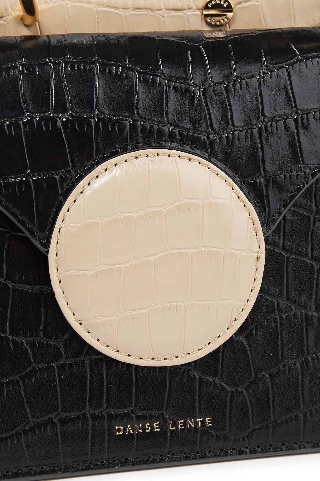 DANSE LENTE Phoebe mini croc-effect patent-leather shoulder bag