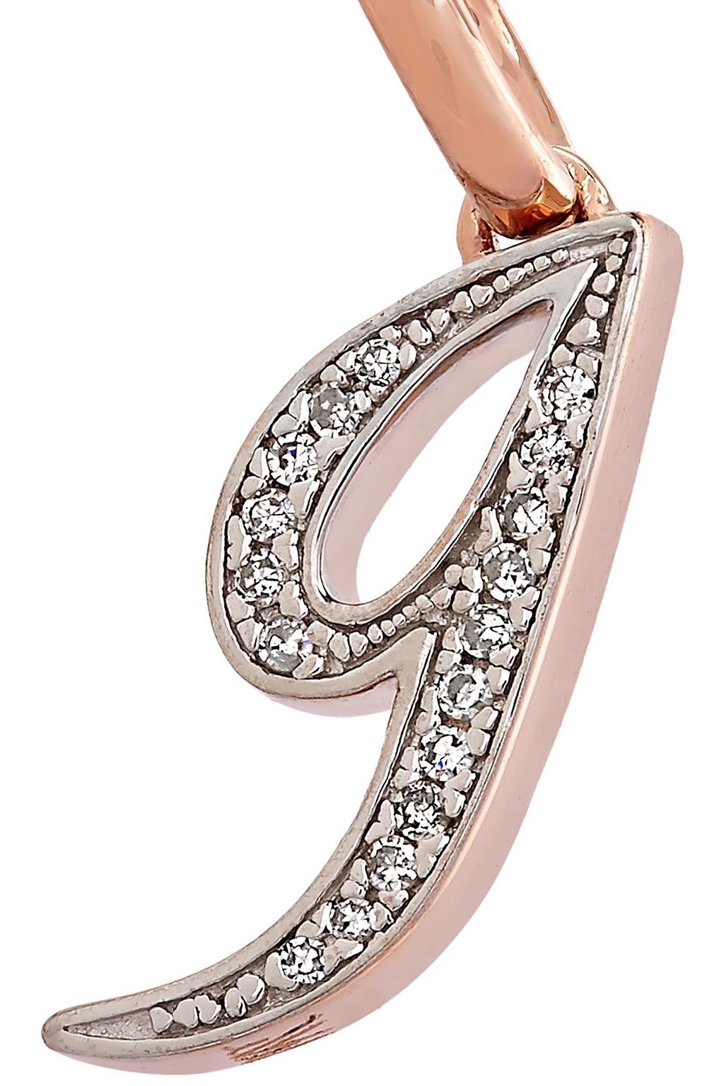 MONICA VINADER A-Z Alphabet Letter rose gold vermeil diamond pendants
