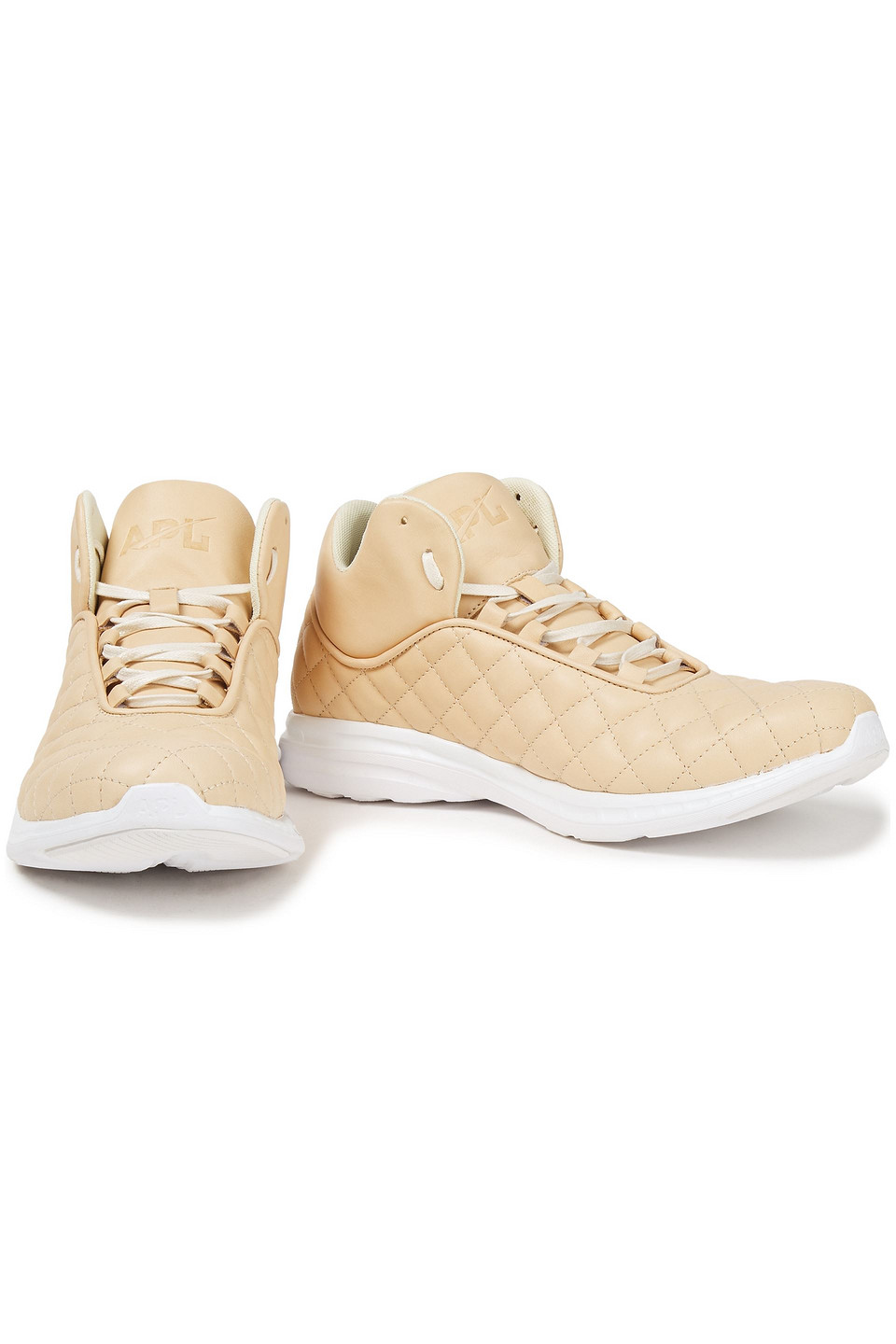 Apl Athletic Propulsion Labs Lusso Quilted Leather Trainers In Beige