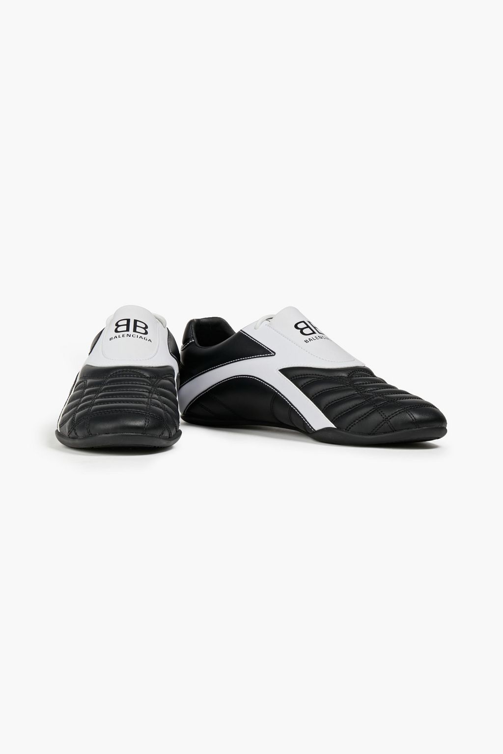 BALENCIAGA Logo-print quilted faux leather sneakers