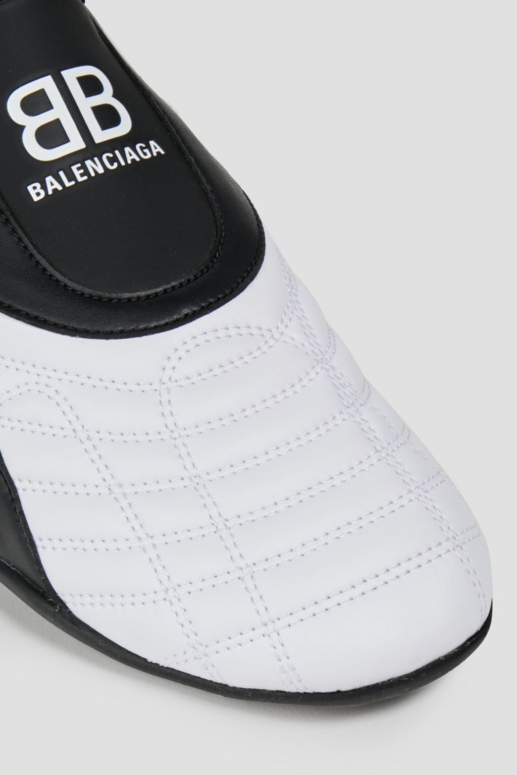 BALENCIAGA Logo-print quilted faux leather sneakers