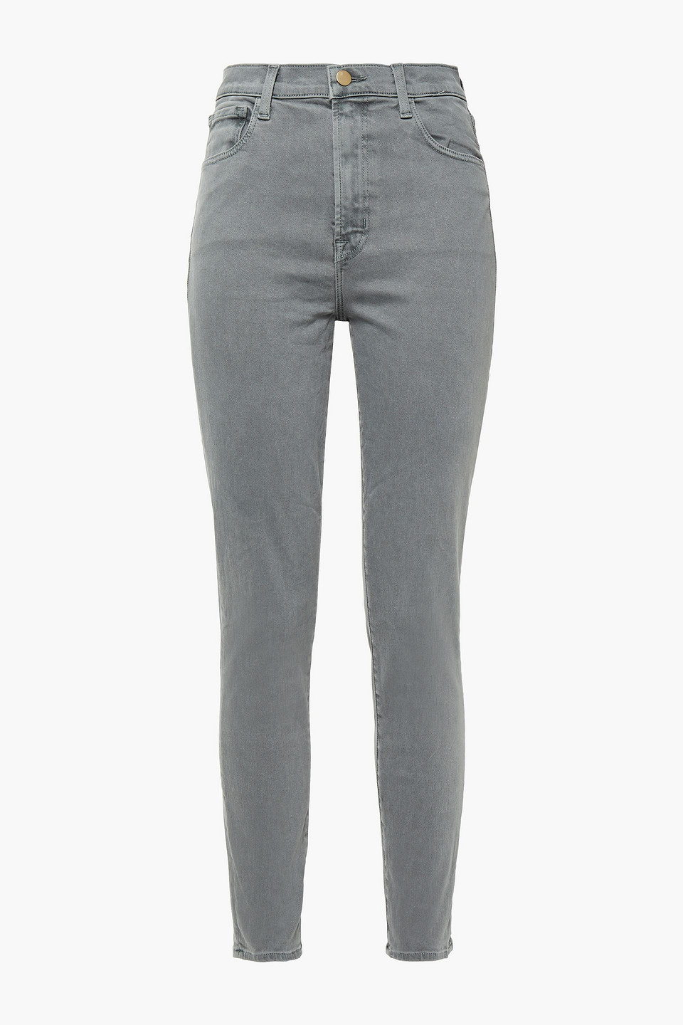 j brand - leenah high-rise skinny jeans - gray - 24