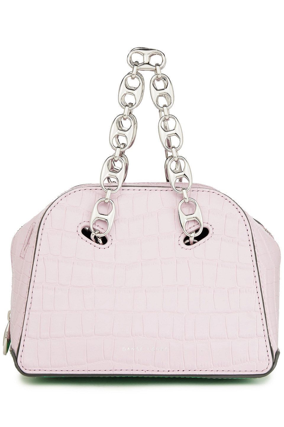 Danse Lente Woman Mini Bowling Croc-effect Leather Shoulder Bag Lilac Size --
