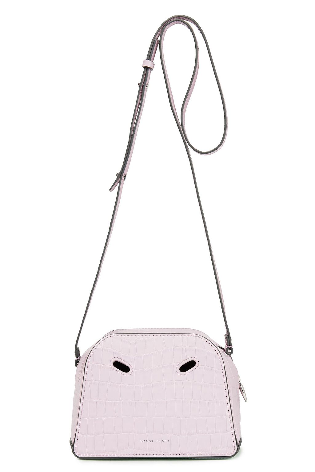 DANSE LENTE Mini Bowling croc-effect leather shoulder bag
