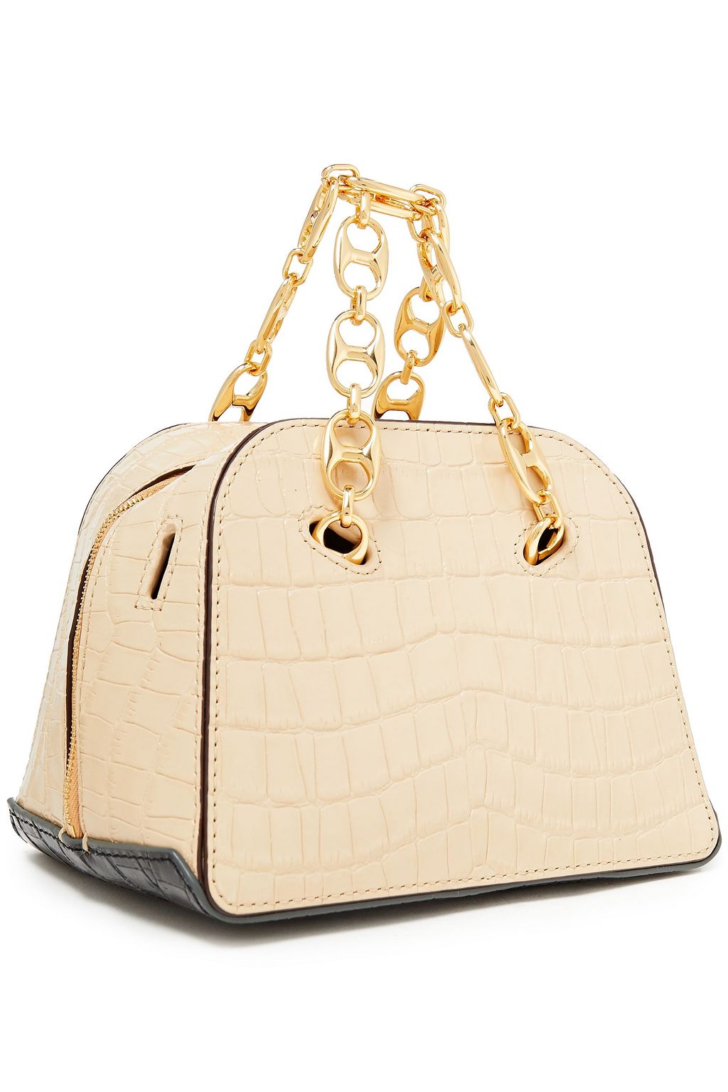 DANSE LENTE Mini Bowling croc-effect patent-leather leather shoulder bag