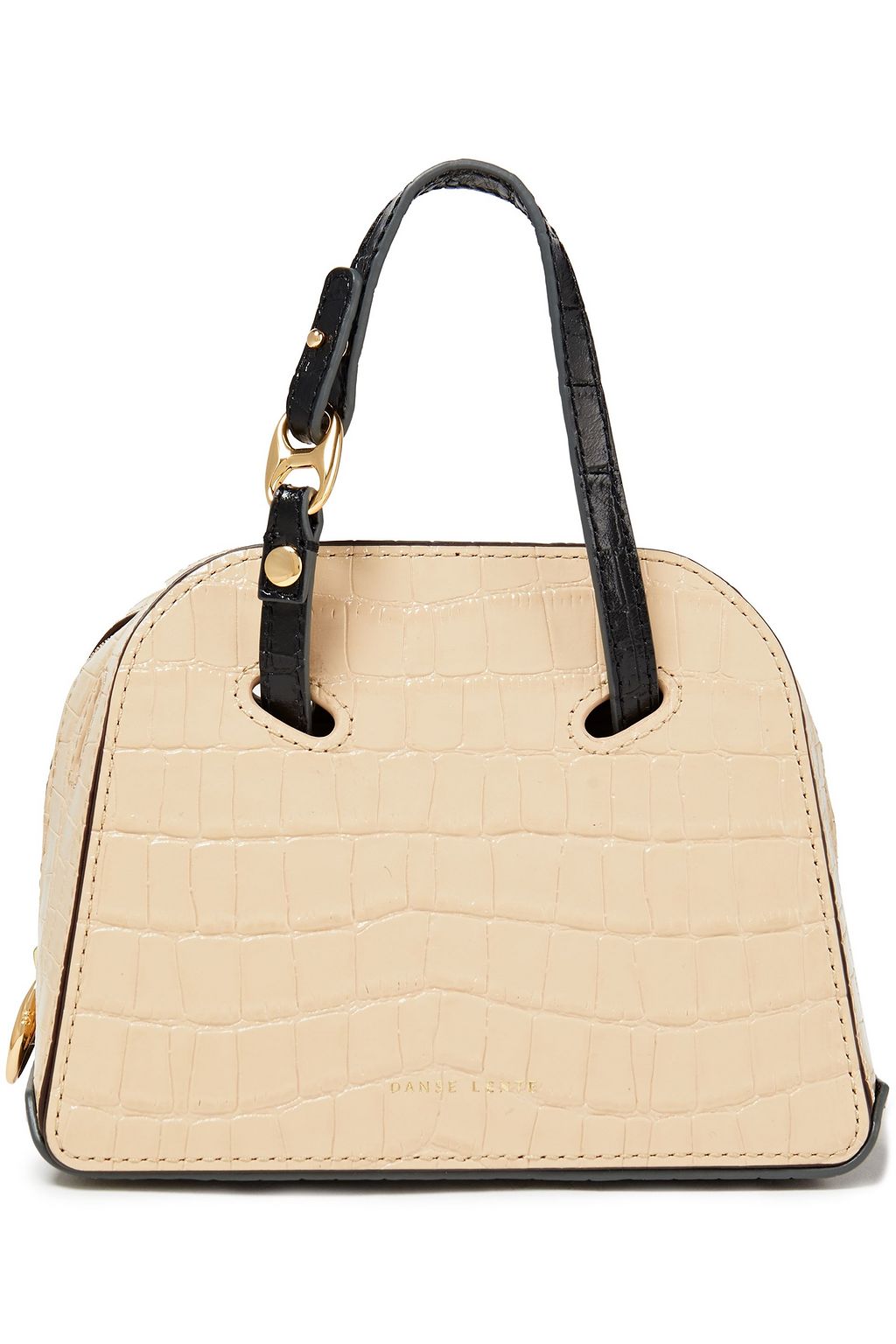 DANSE LENTE Mini Bowling croc-effect patent-leather leather shoulder bag