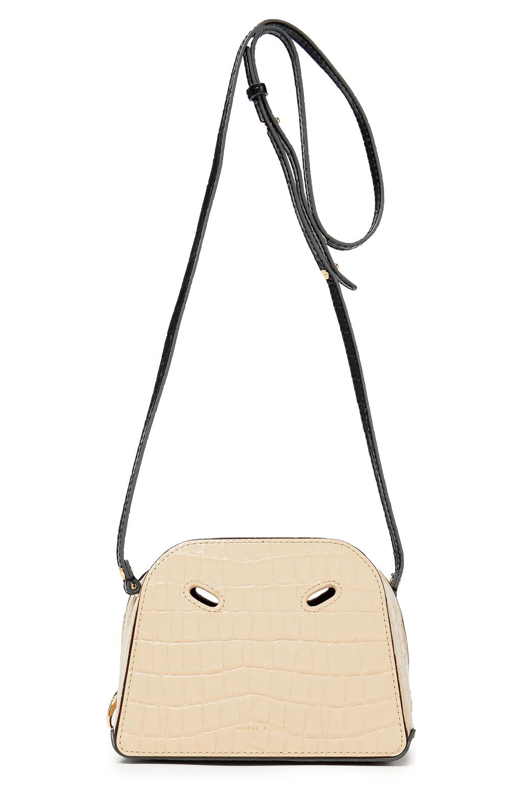 DANSE LENTE Mini Bowling croc-effect patent-leather leather shoulder bag