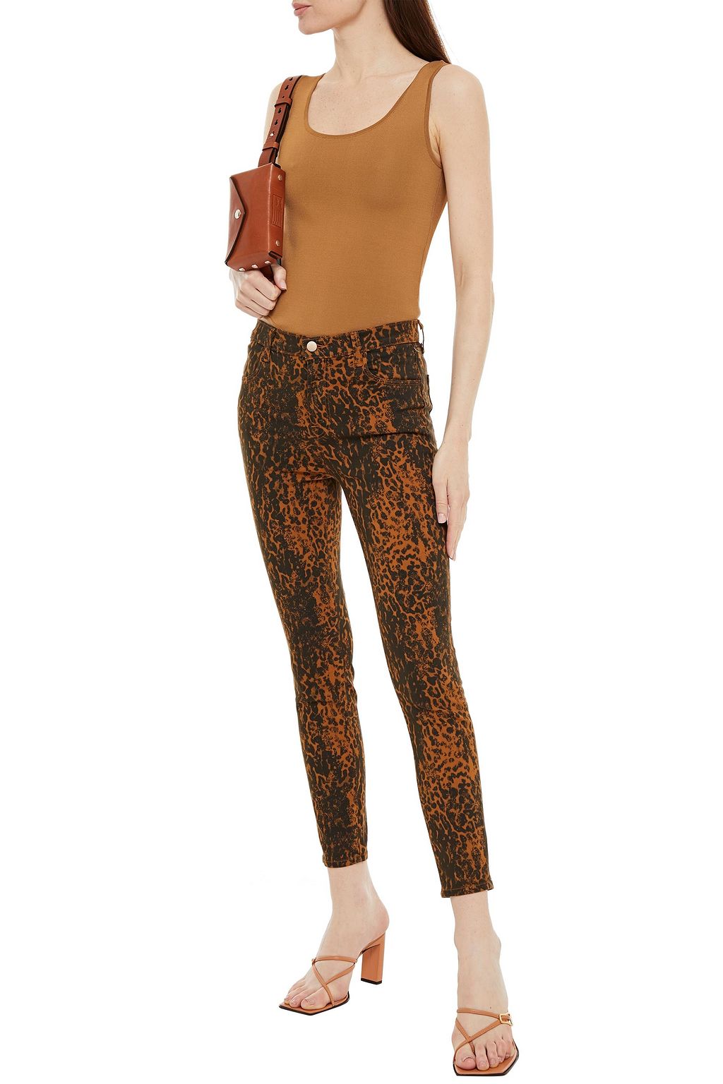 J BRAND Alana leopard-print high-rise skinny jeans