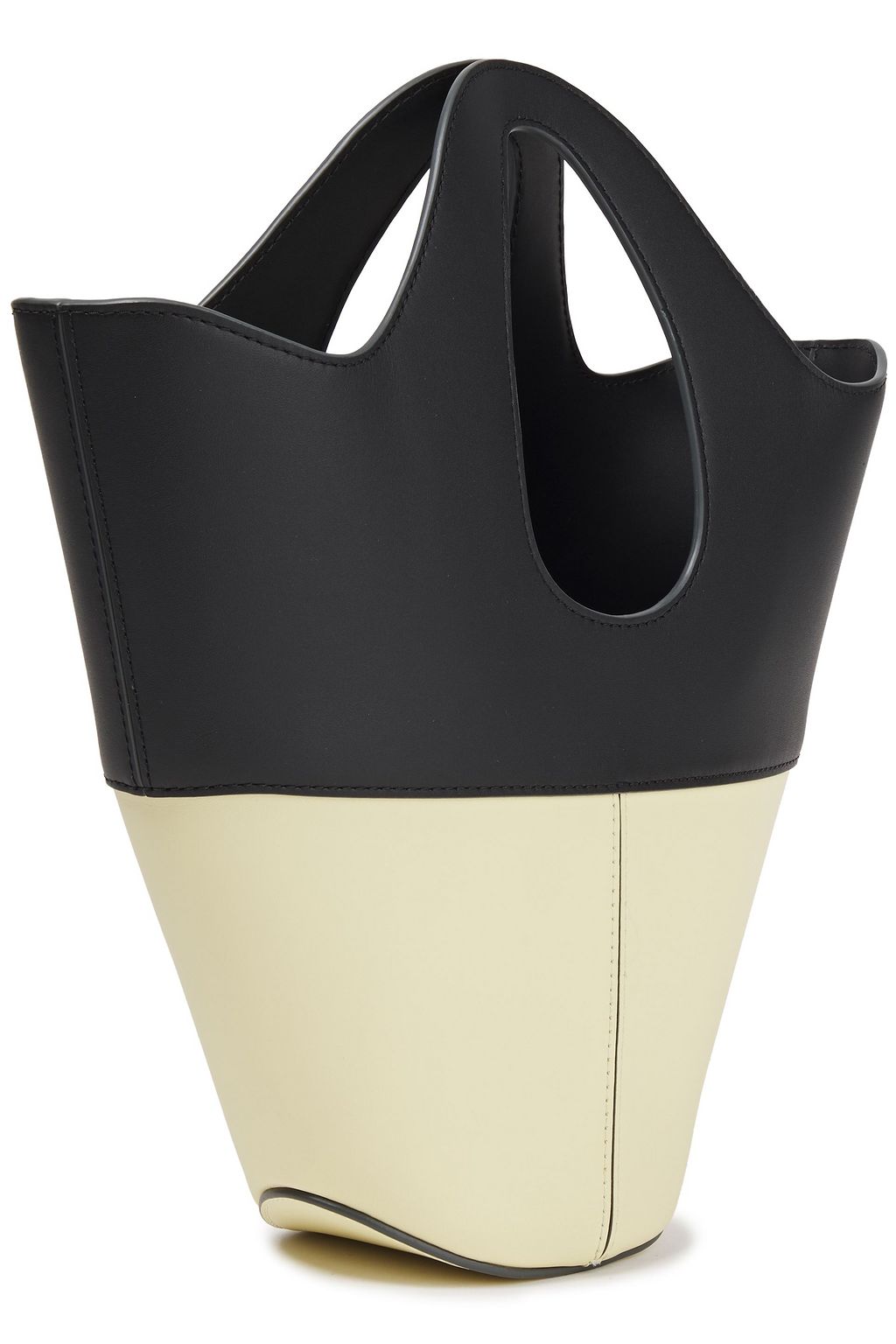 DANSE LENTE Two-tone leather tote