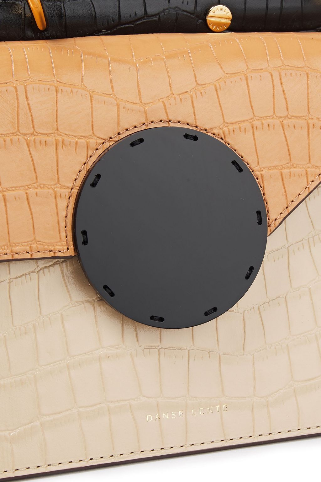 DANSE LENTE Phoebe croc-effect patent-leather shoulder bag