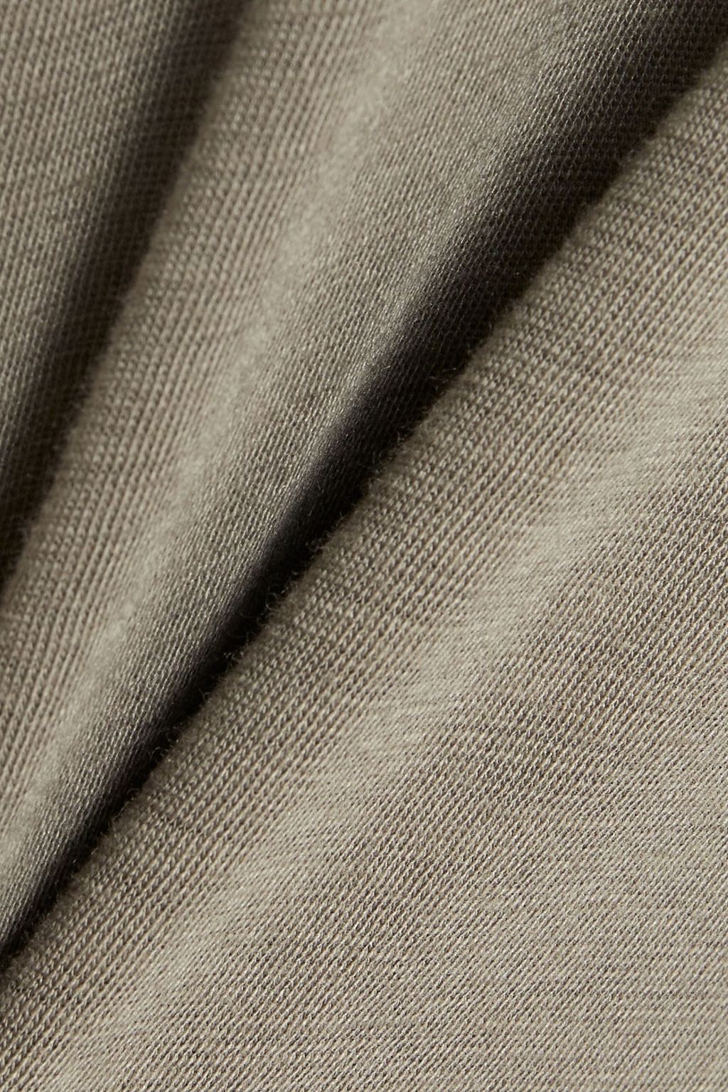 LANSTON Cotton and modal-blend slub jersey top