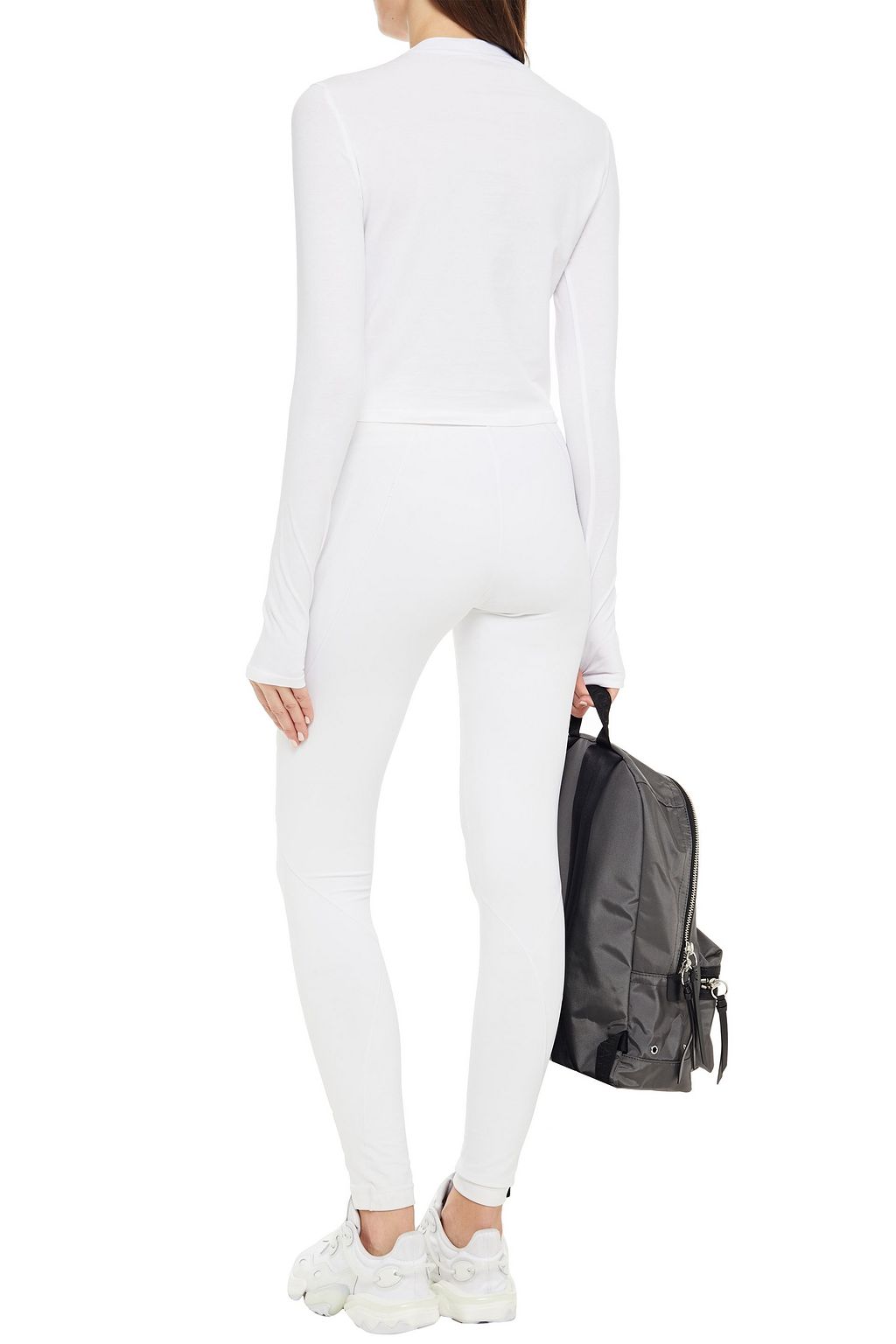 LANSTON Cropped modal-blend jersey top