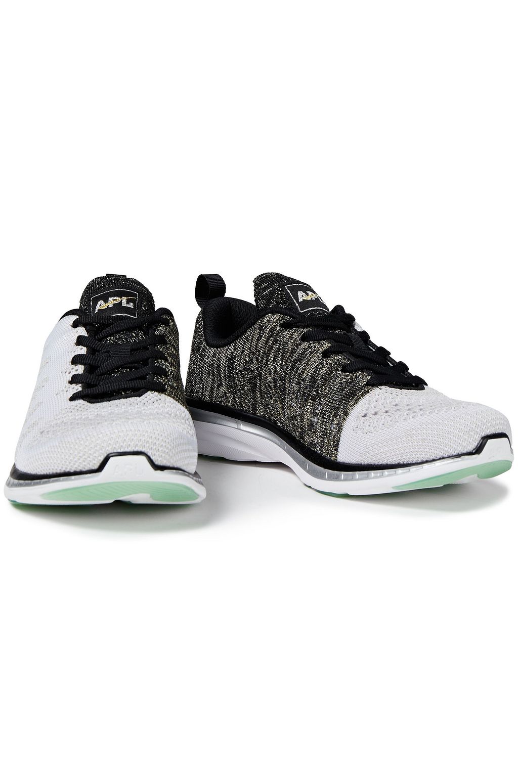 APL ATHLETIC PROPULSION LABS TechLoom Pro metallic stretch-knit sneakers