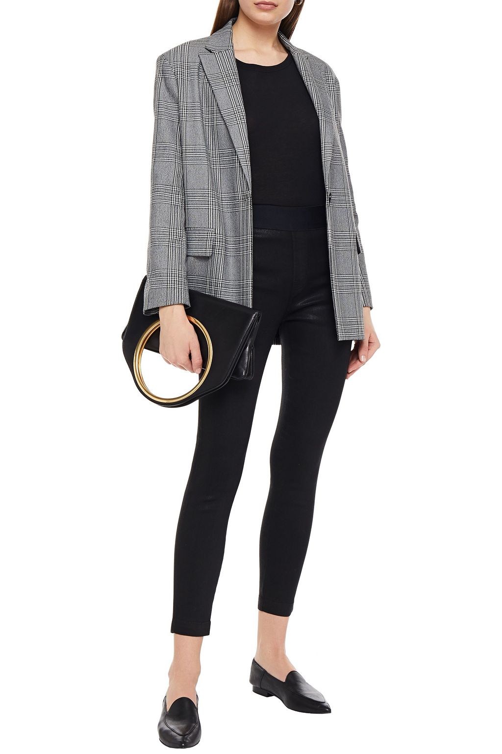 J BRAND Dellah coated high-rise skinny jeans