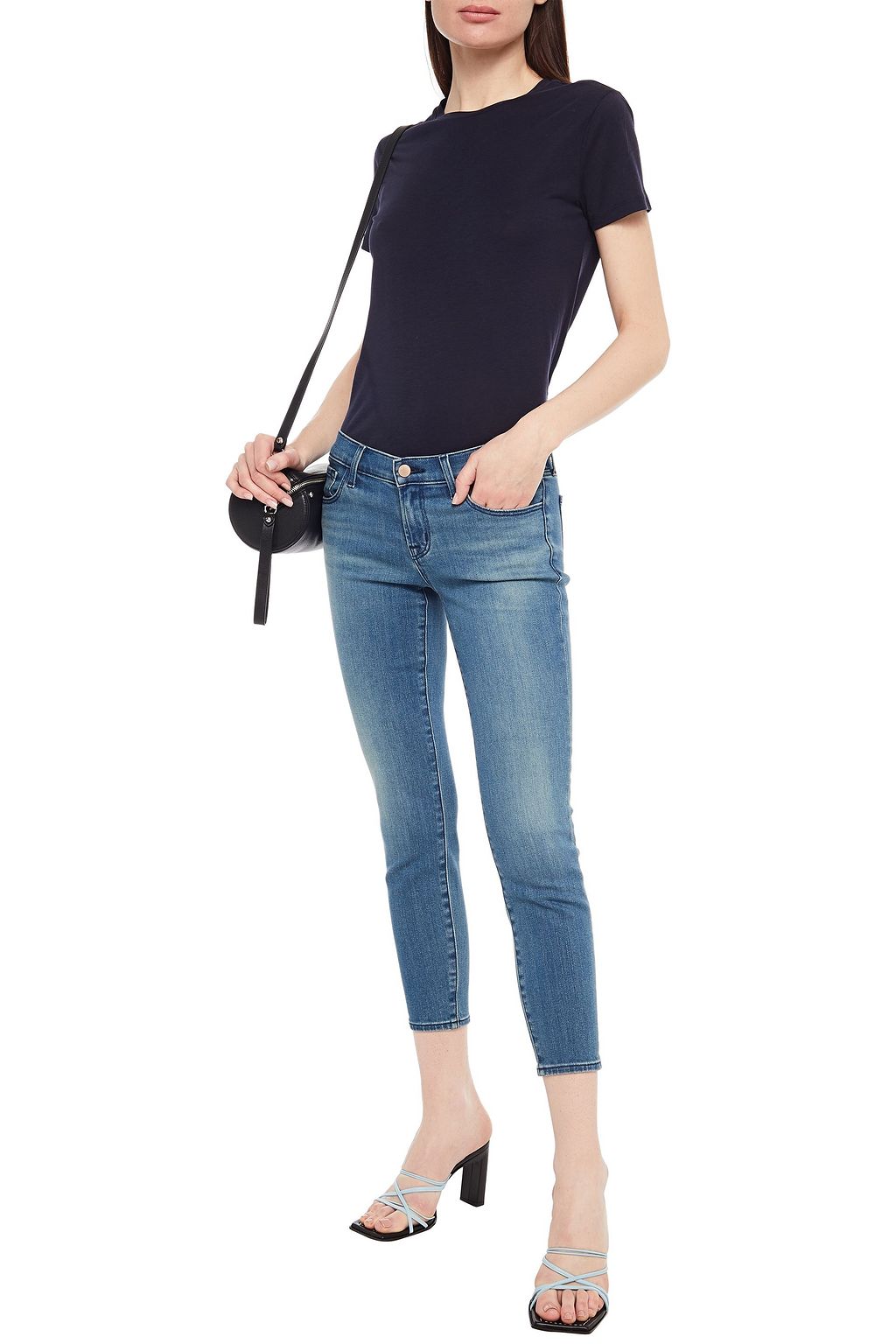 J BRAND Cropped low-rise skinny jeans