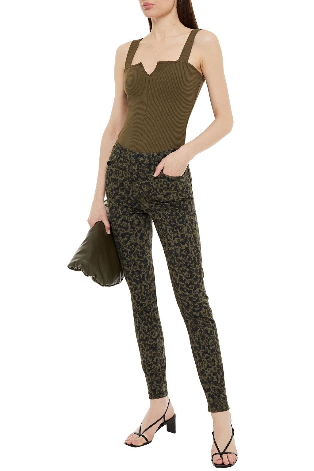 J BRAND Maria leopard-print high-rise skinny jeans