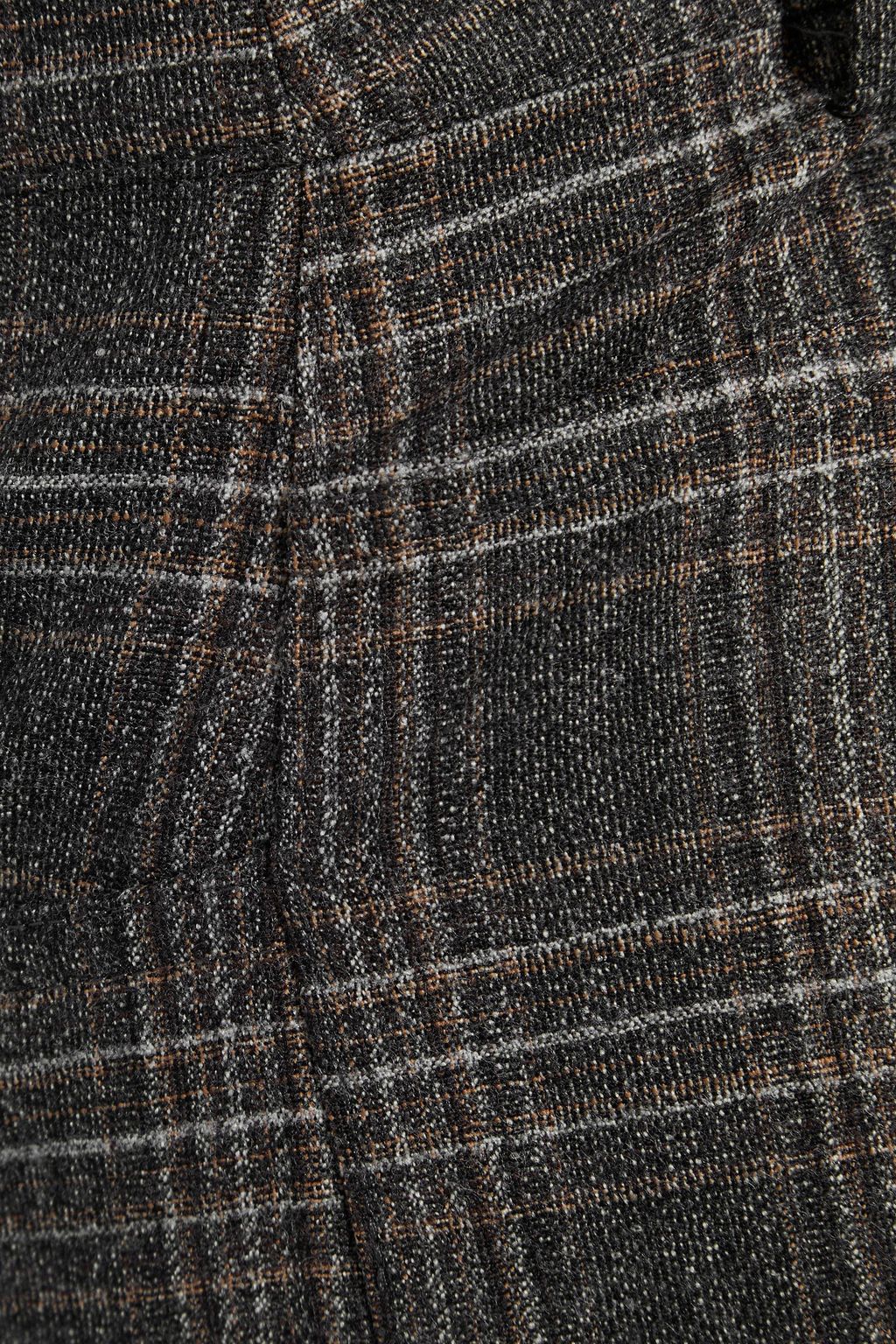 THEORY Checked wool-blend straight-leg pants