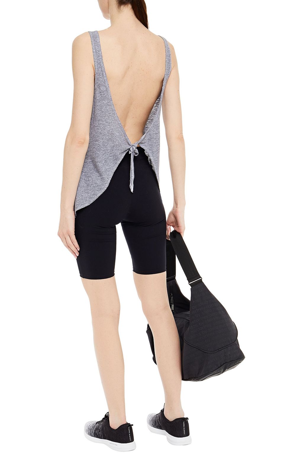 LANSTON Twist-back mélange slub jersey tank