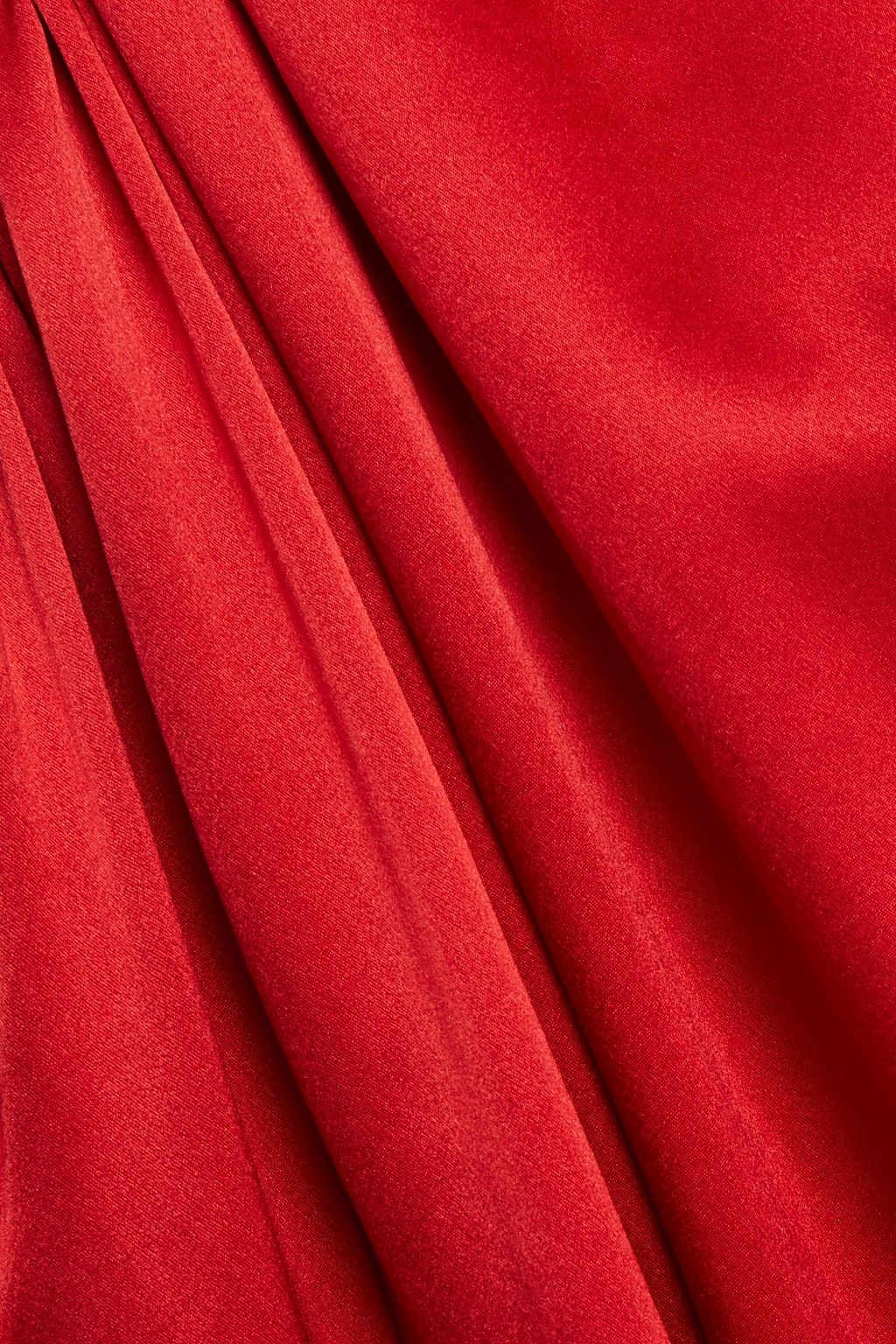 MARQUES' ALMEIDA Cold-shoulder gathered silk-satin top