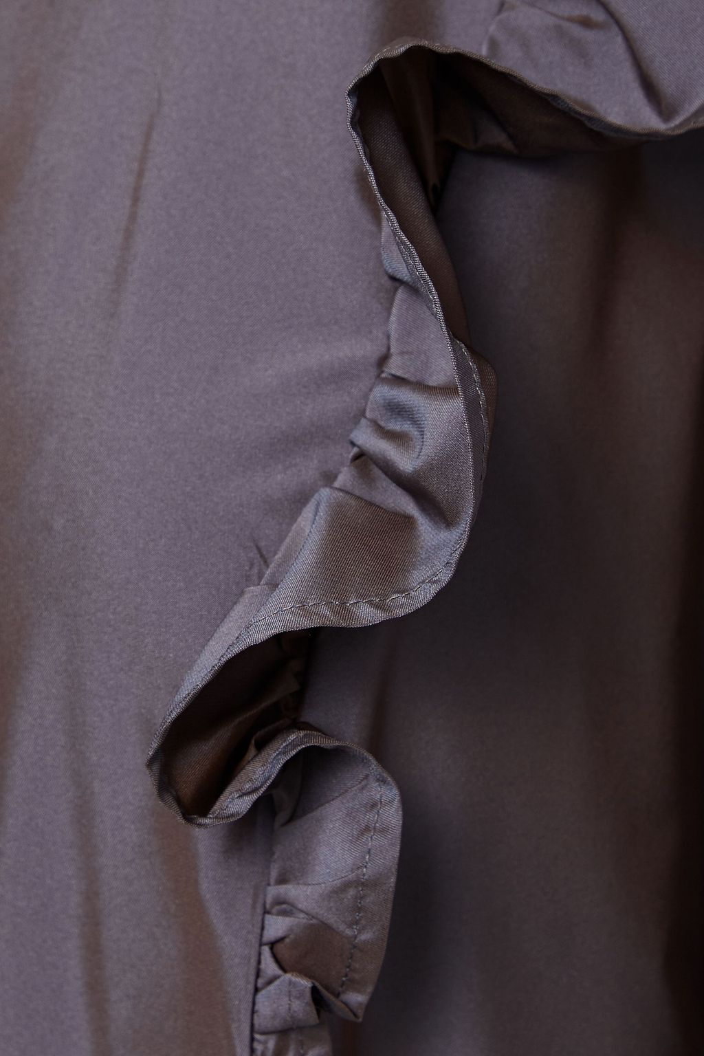 GHOST LONDON Verona Hemdkleid in Midilänge aus Taft mit Rüschen