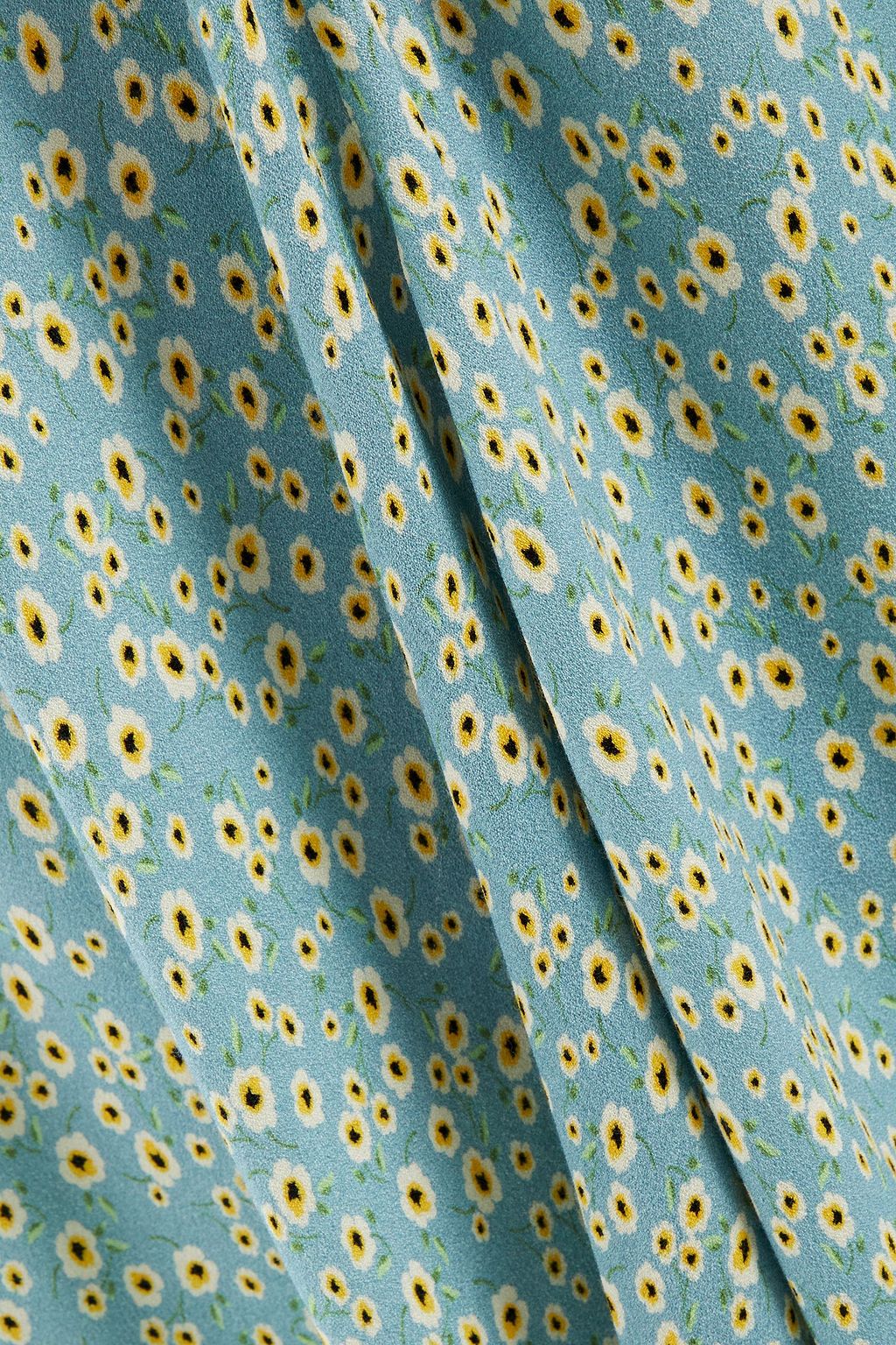 GHOST LONDON Clea fluted floral-print crepe midi dress