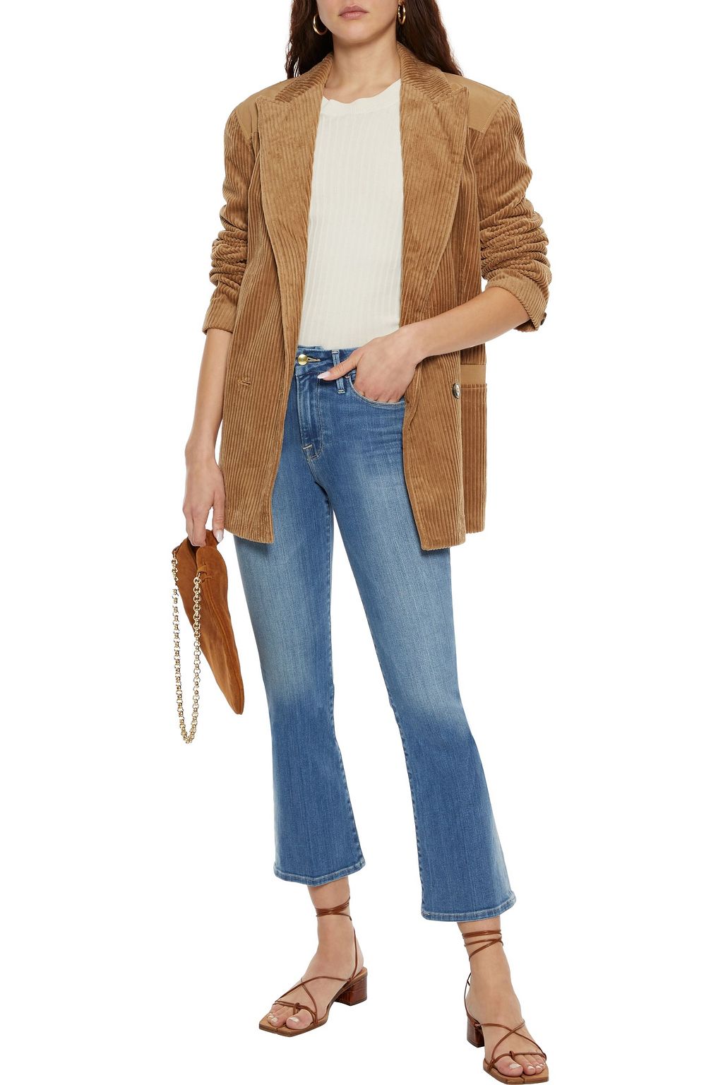 FRAME Le Crop Mini Boot cropped mid-rise bootcut jeans