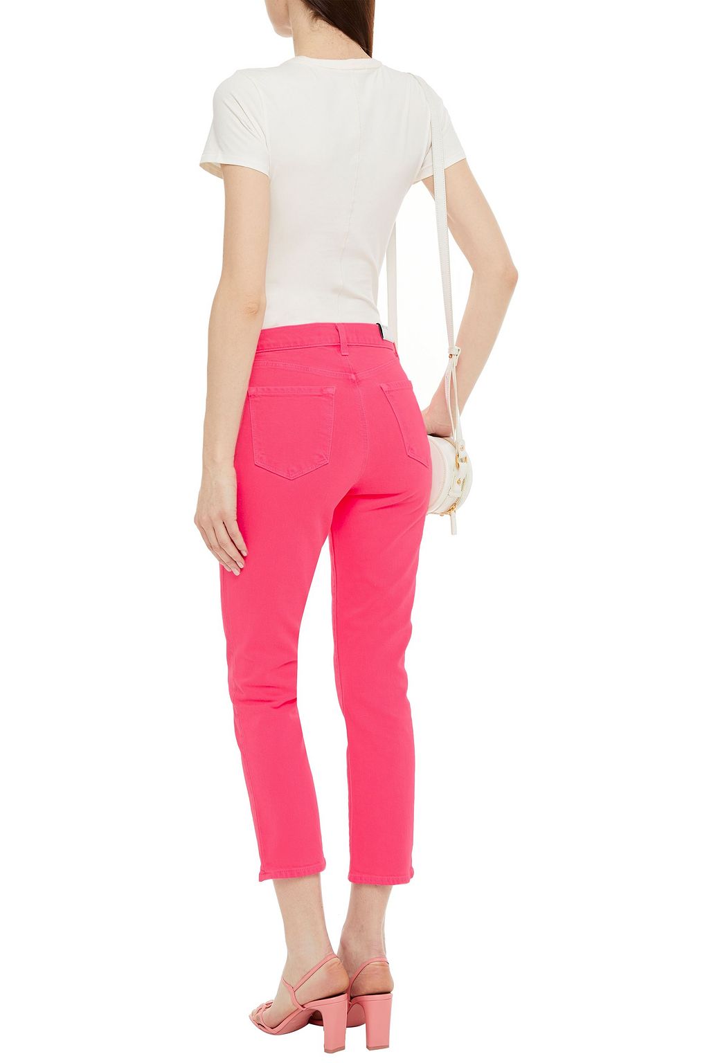 J BRAND Cropped high-rise skinny jeans