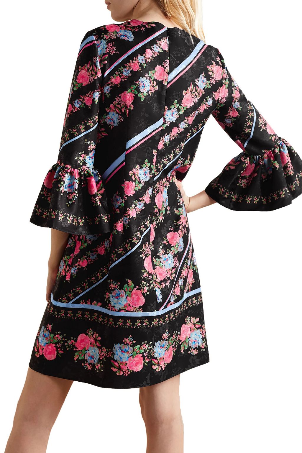 ERDEM Elijah floral-print satin-jacquard mini dress