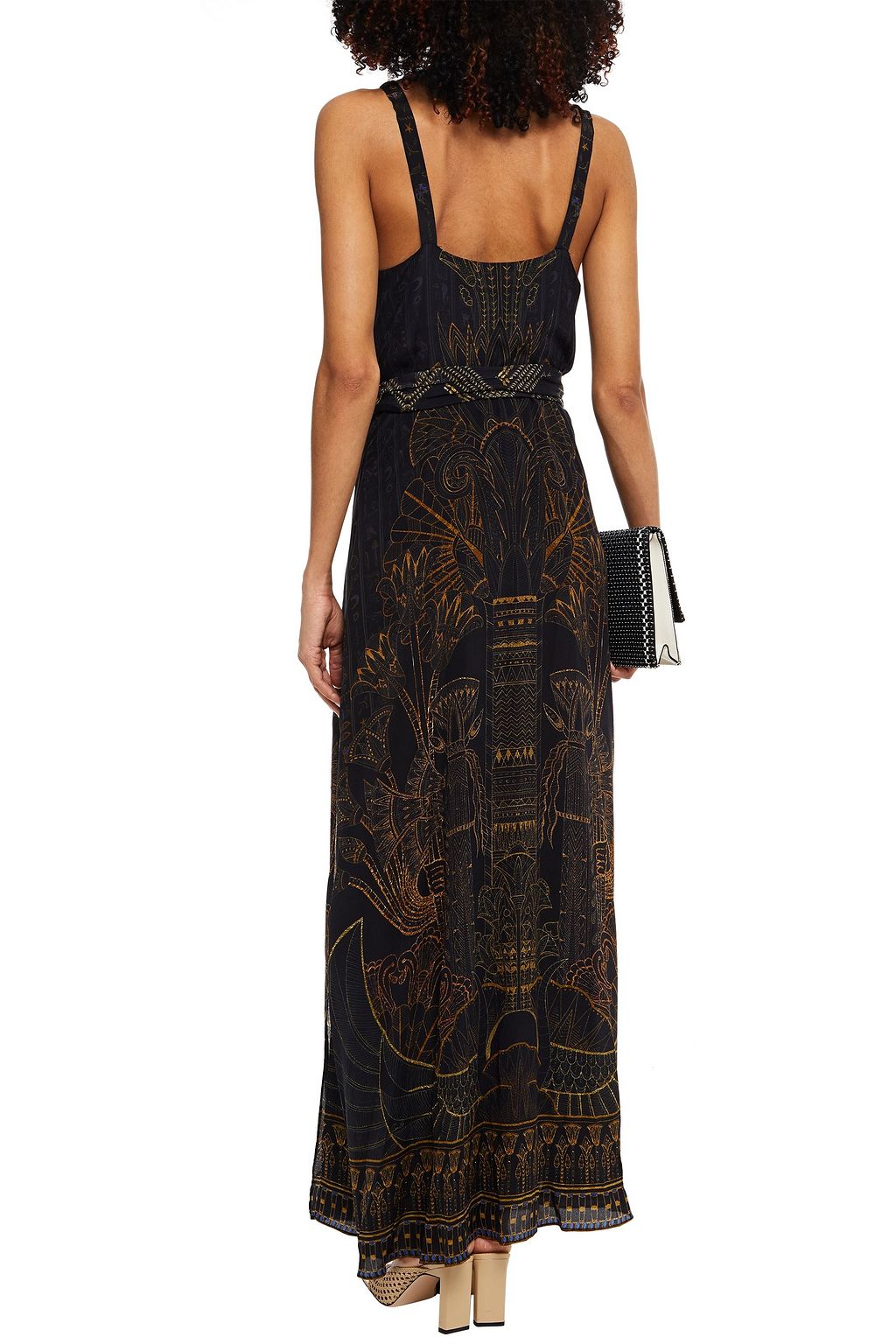 CAMILLA Printed silk crepe de chine maxi wrap dress