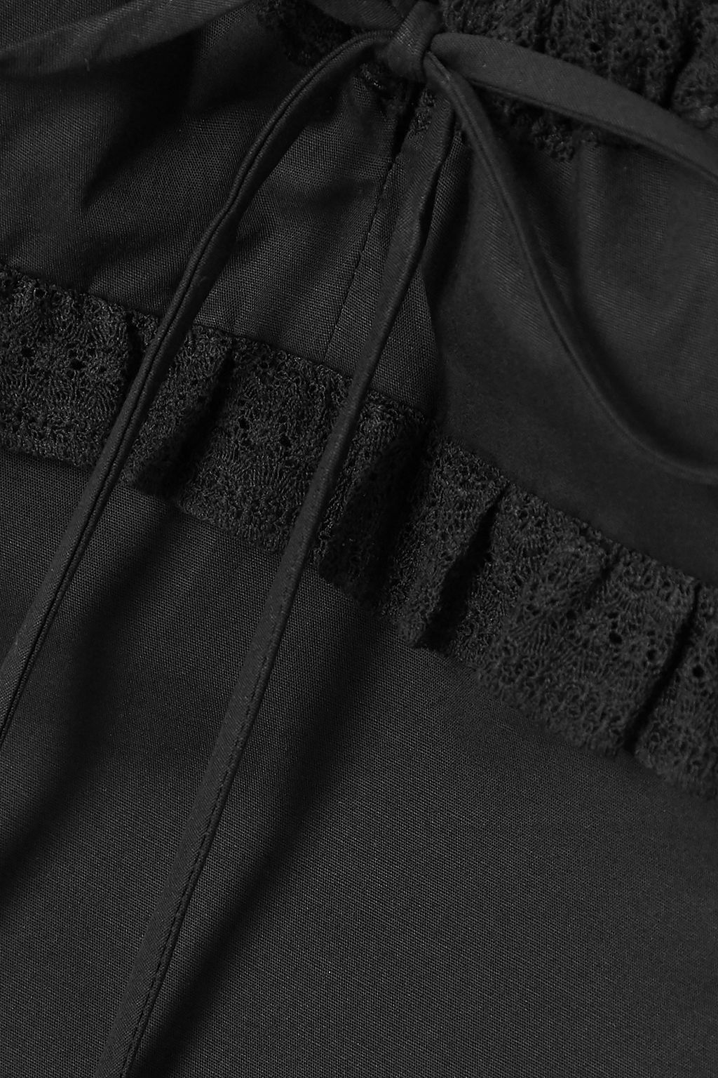 BROCK COLLECTION Lace-trimmed stretch-cotton dress