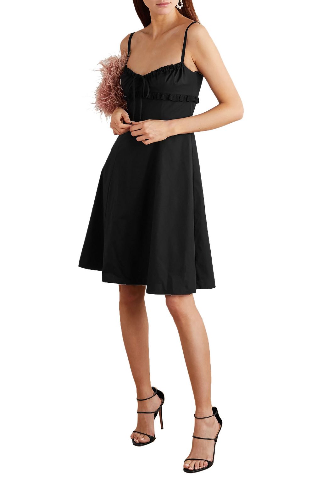 BROCK COLLECTION Lace-trimmed stretch-cotton dress