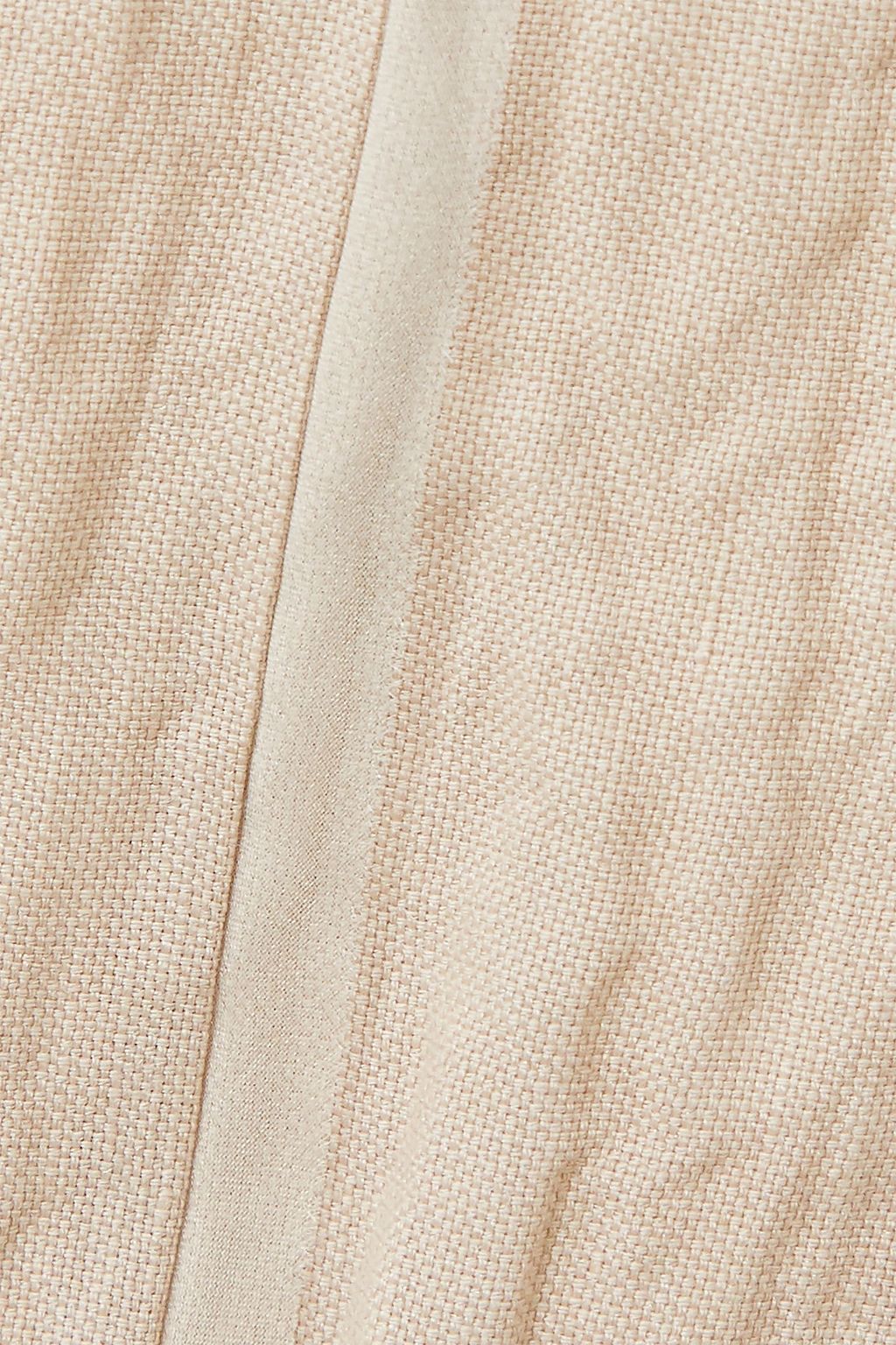 BROCK COLLECTION Grosgrain and chiffon-trimmed linen-blend dress