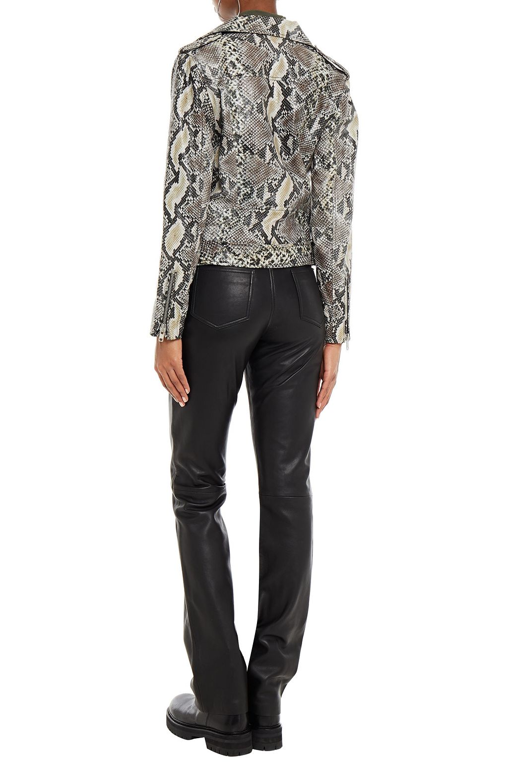 STAND STUDIO Leather slim-leg pants