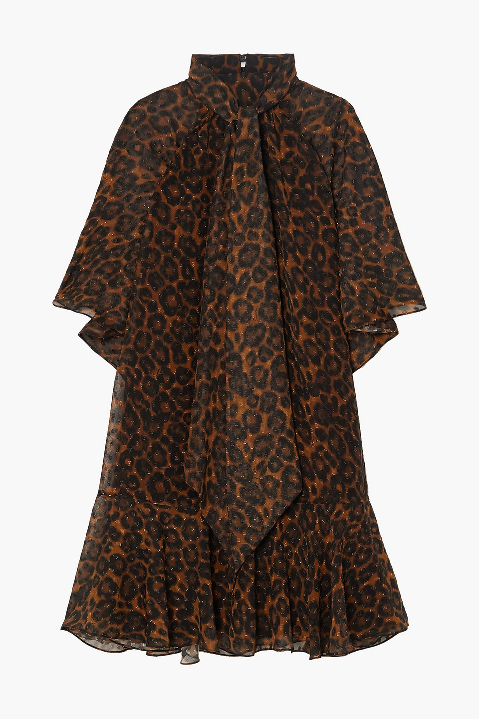 Erdem Woman Elviretta Leopard-print Fil Coupé Chiffon Dress Animal Print Size 14