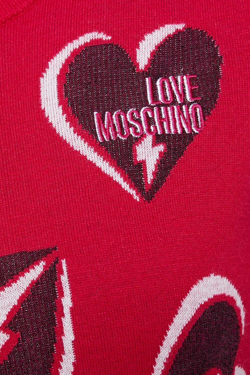LOVE MOSCHINO Jacquard-knit cardigan