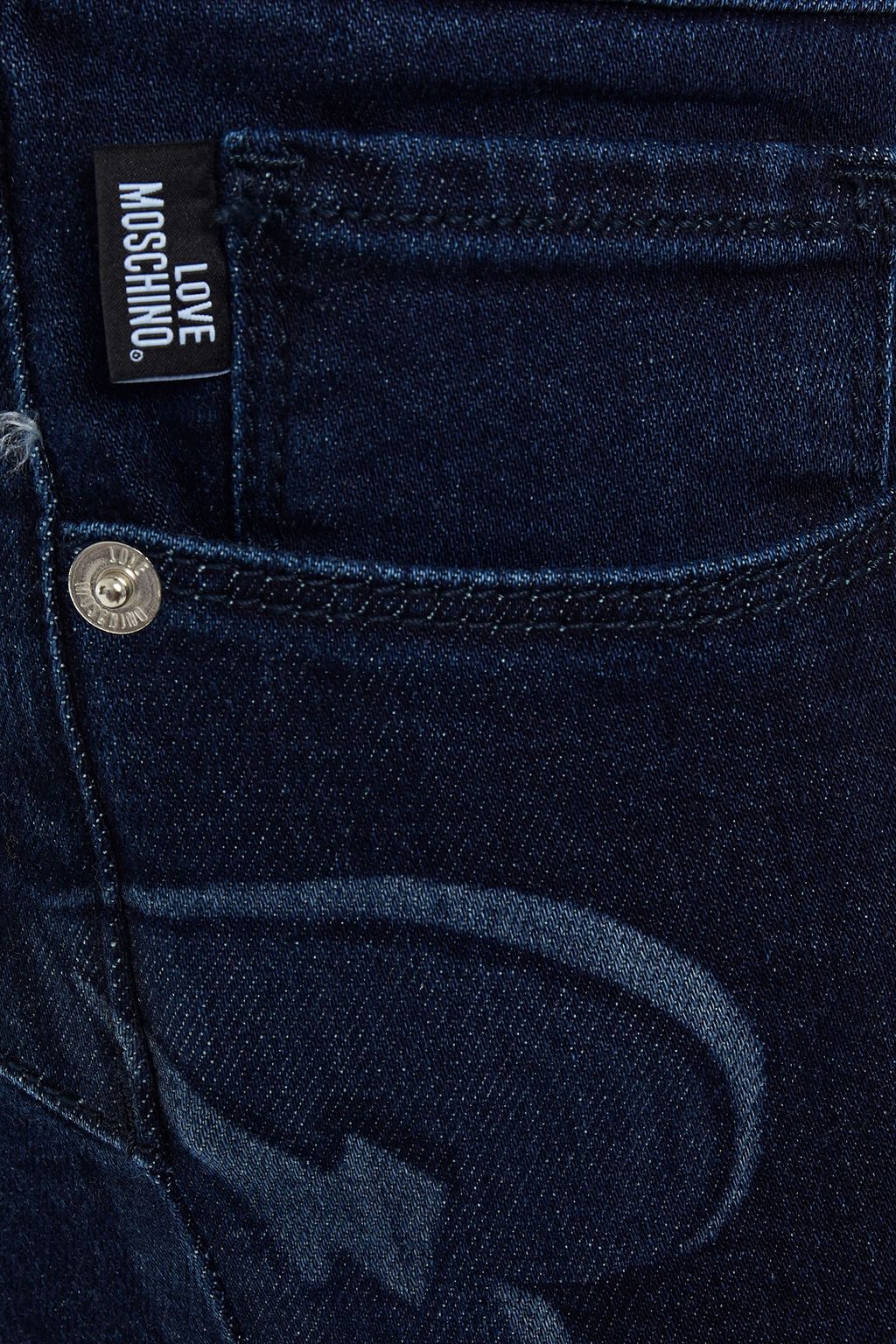 LOVE MOSCHINO Printed mid-rise skinny jeans