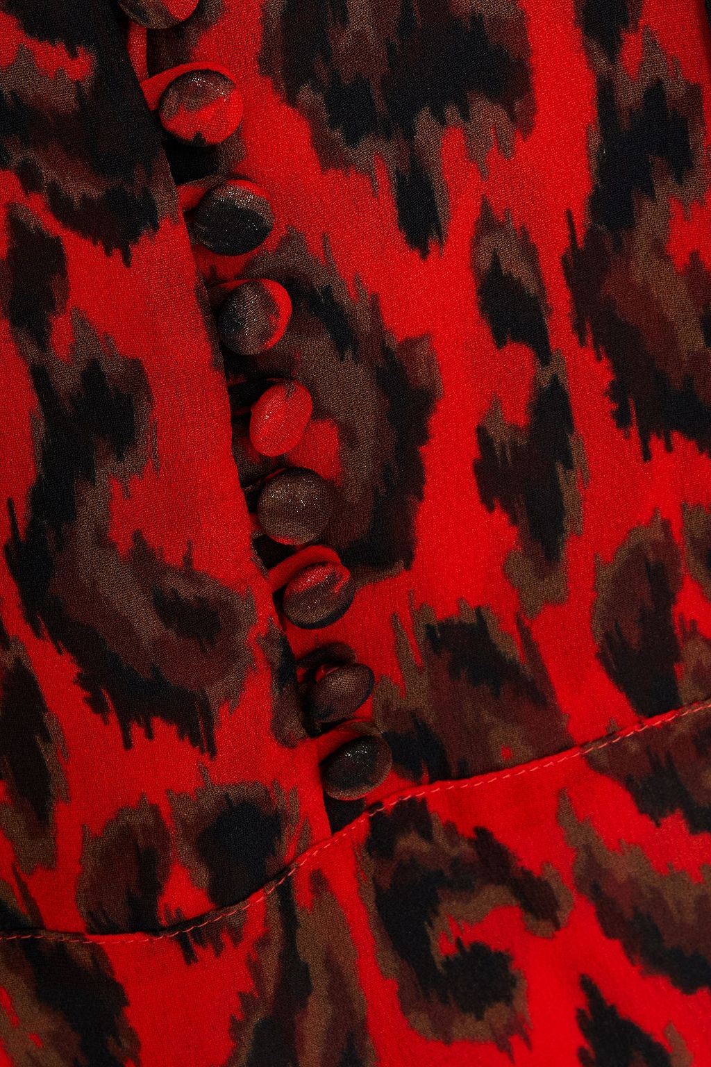 DEREK LAM 10 CROSBY Pussy-bow leopard-print georgette blouse