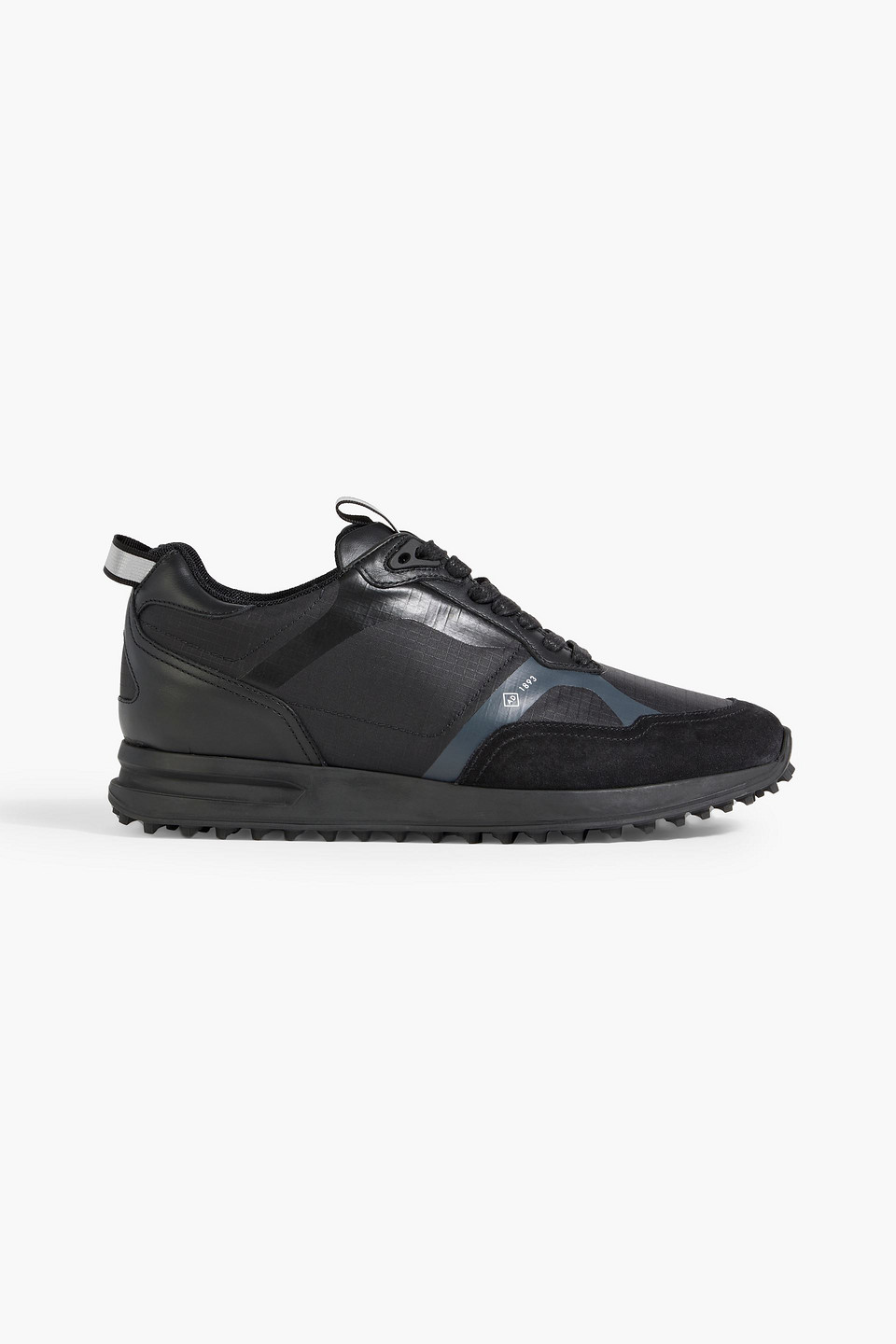 Dunhill Radial 2.0 Ripstop, Leather And Suede Sneakers In Black