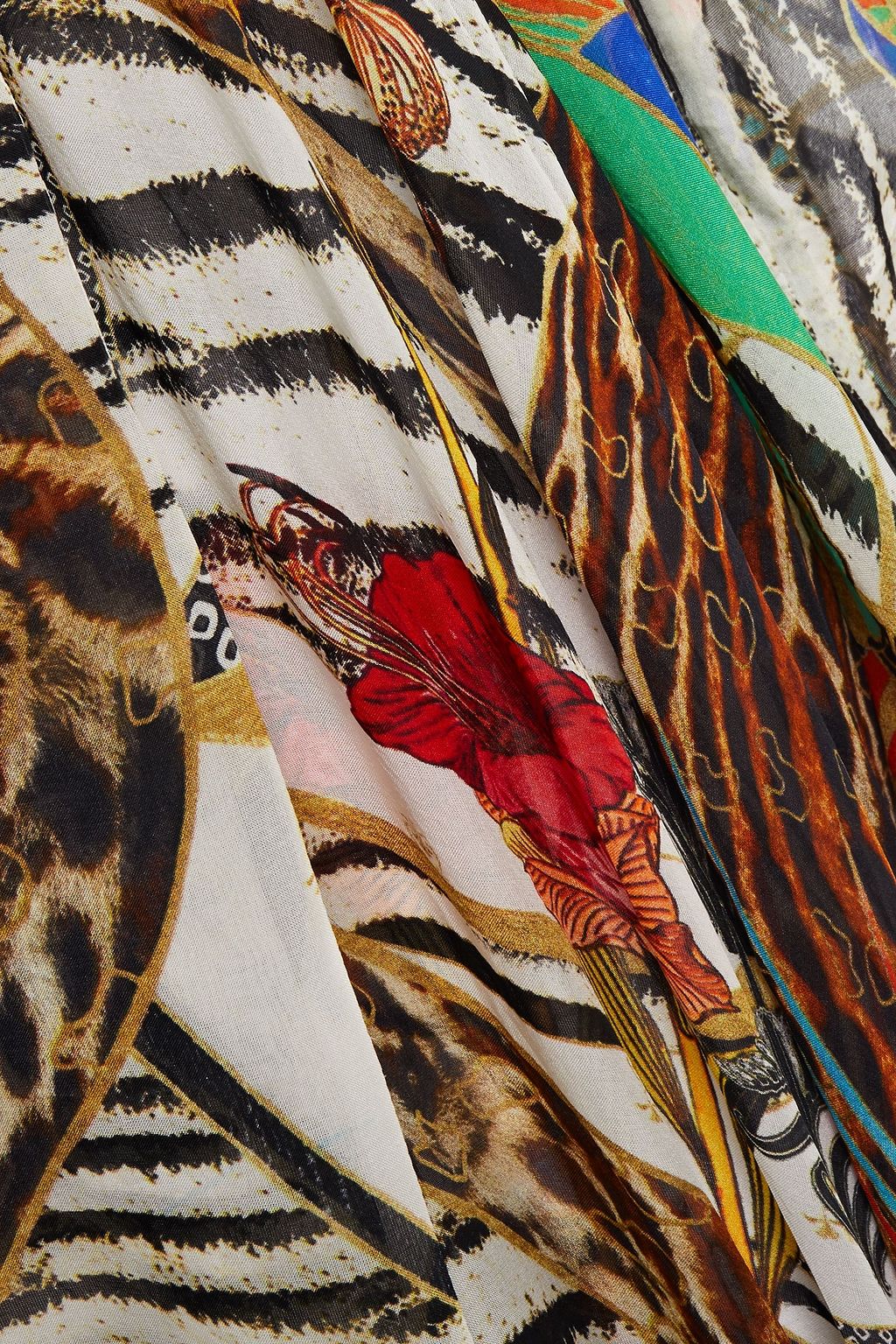 CAMILLA Crystal-embellished silk-chiffon hooded kimono