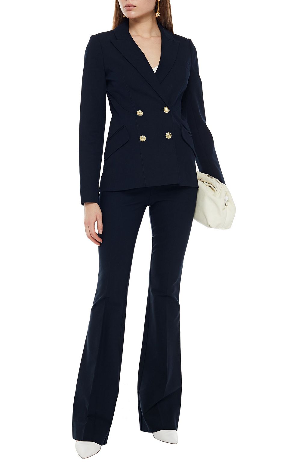 DEREK LAM 10 CROSBY Double-breasted stretch-cotton twill blazer