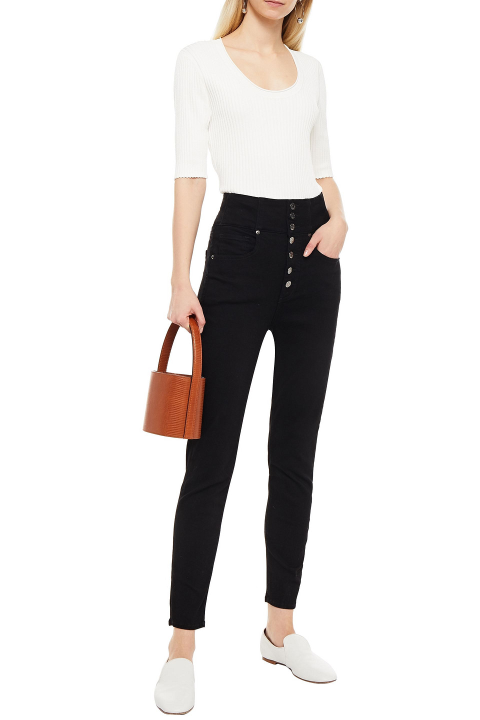 Veronica Beard Katherine High-rise Skinny Jeans In Black