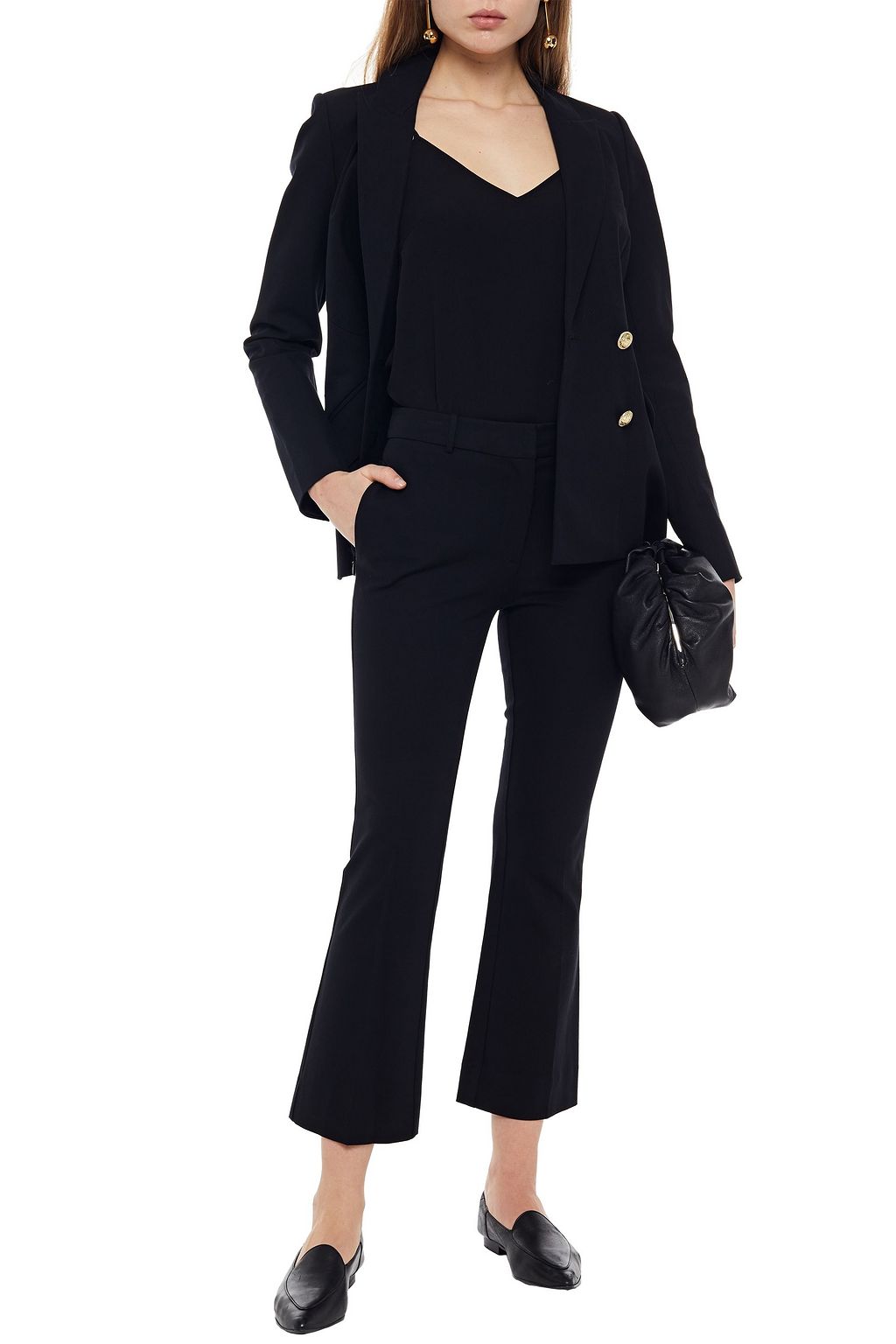 DEREK LAM 10 CROSBY Stretch-cotton twill kick-flare pants