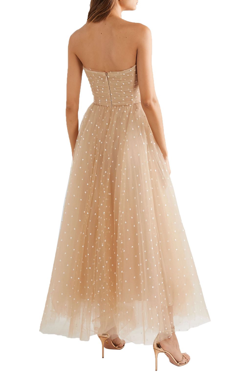 Blush Embroidered tulle gown | Sale up 